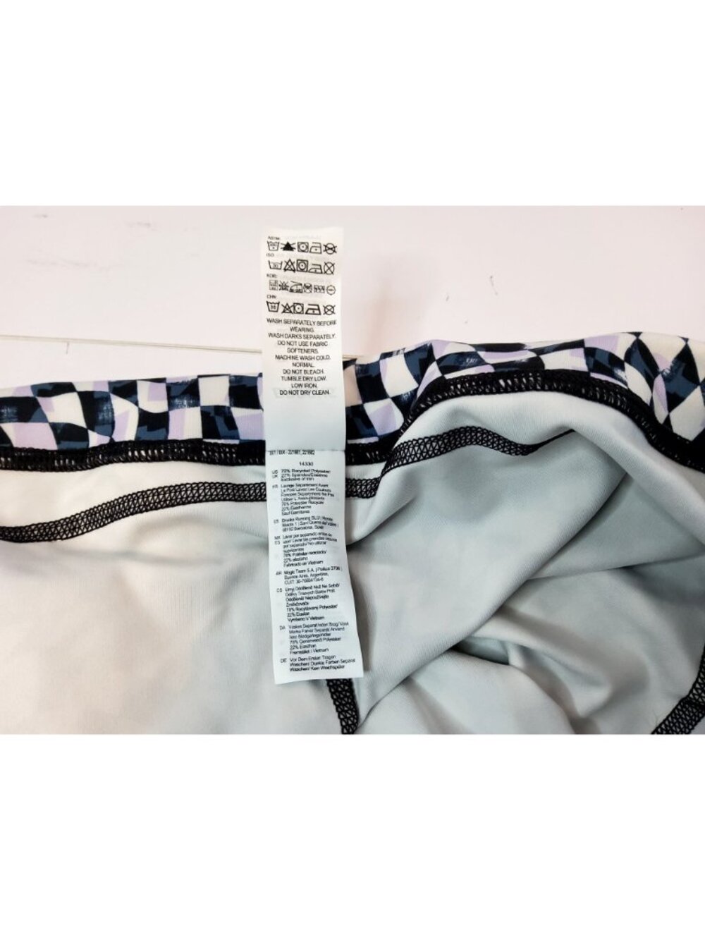Brooks Spark 5" Short Tight XXL Speed Check Black/White - Picture 6 of 8